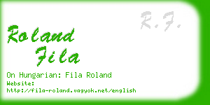 roland fila business card